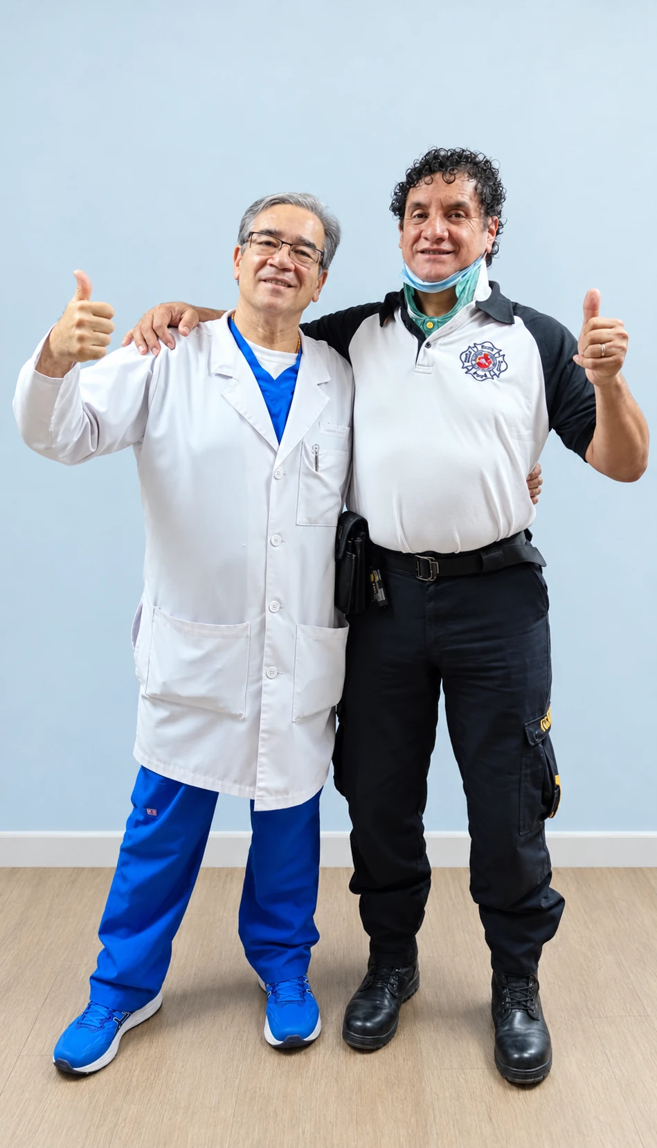 Carlos Enrique Tobar junto al Dr. Enrique Azmitia